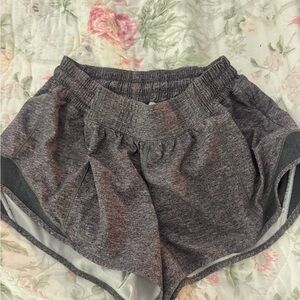lululemon athletica Women's Heathered Charcoal Athletic Shorts